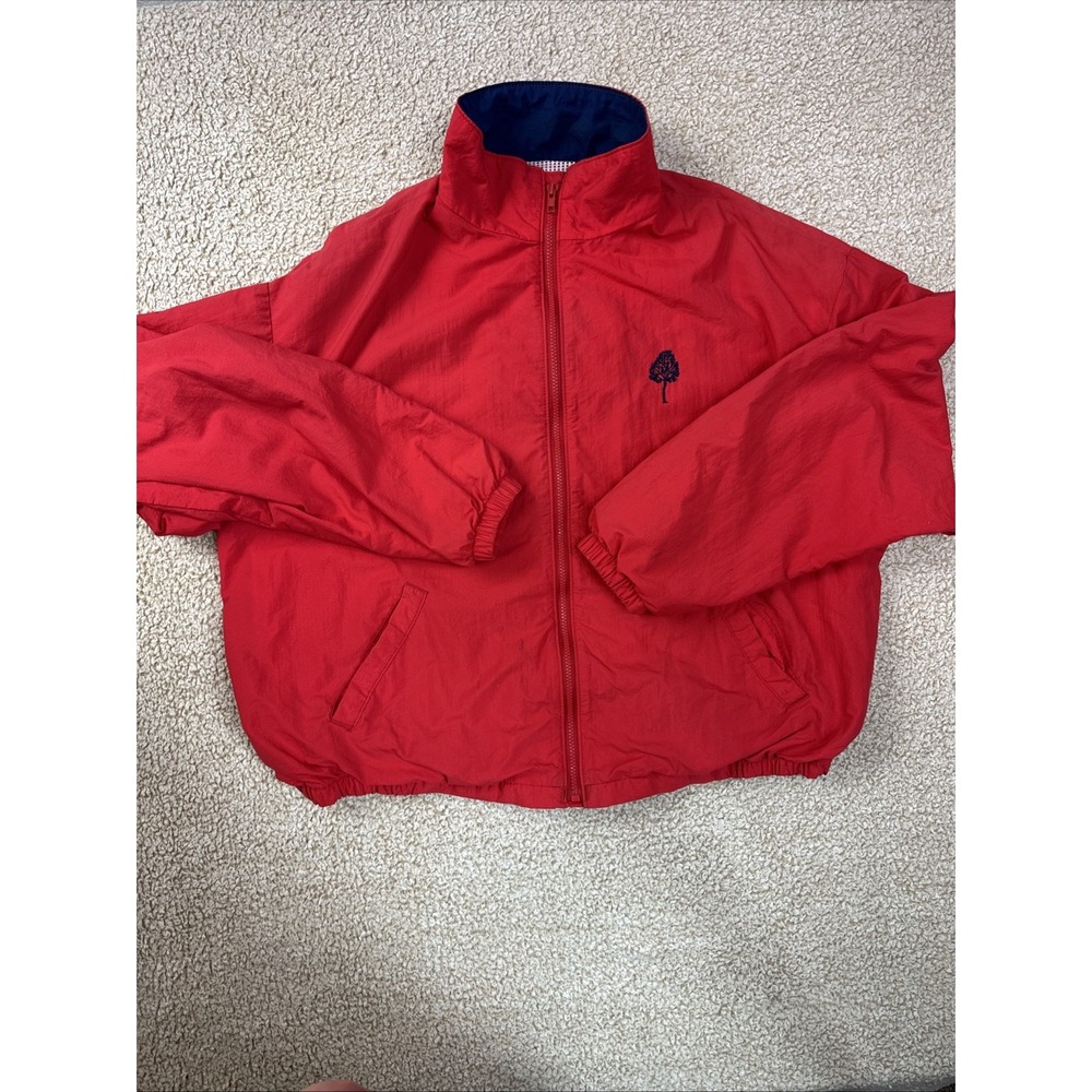 VTG 90s Dunbrooke Made in USA Windbreaker Jacket Men's XL Red Full Zip